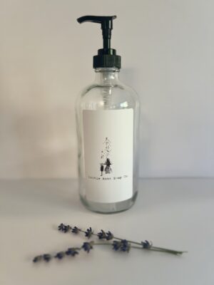 16oz clear glass bottle + pump